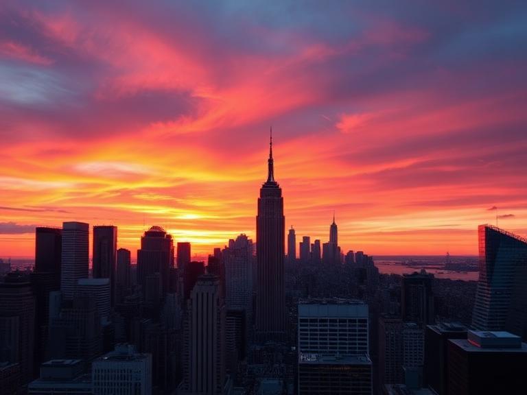 USA city view
